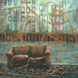 Sofa, 50x70, Acryl auf Leinwand, 2008, Preis 480,-€