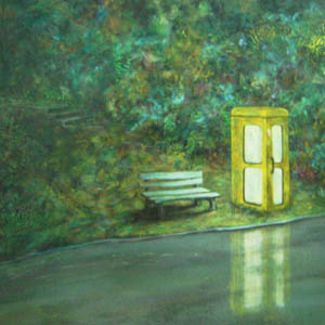 Telefonzelle, 50x70, Acryl auf Leinwand, 2008, Preis 480,-€
