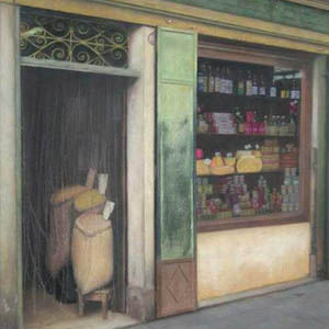 Venezianischer Laden, 65x50, Pastell auf Papier. 2004, verkauft