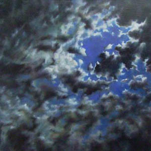 Wolkenbild, 200x80, Öl auf Leinwand, 2008, verkauft